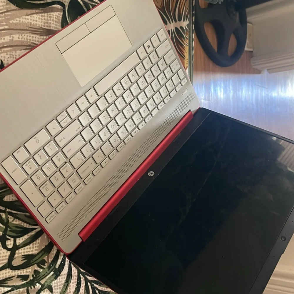 Red HP laptop 15.2 inch